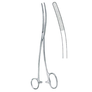 cotton swab and sponge holding forceps